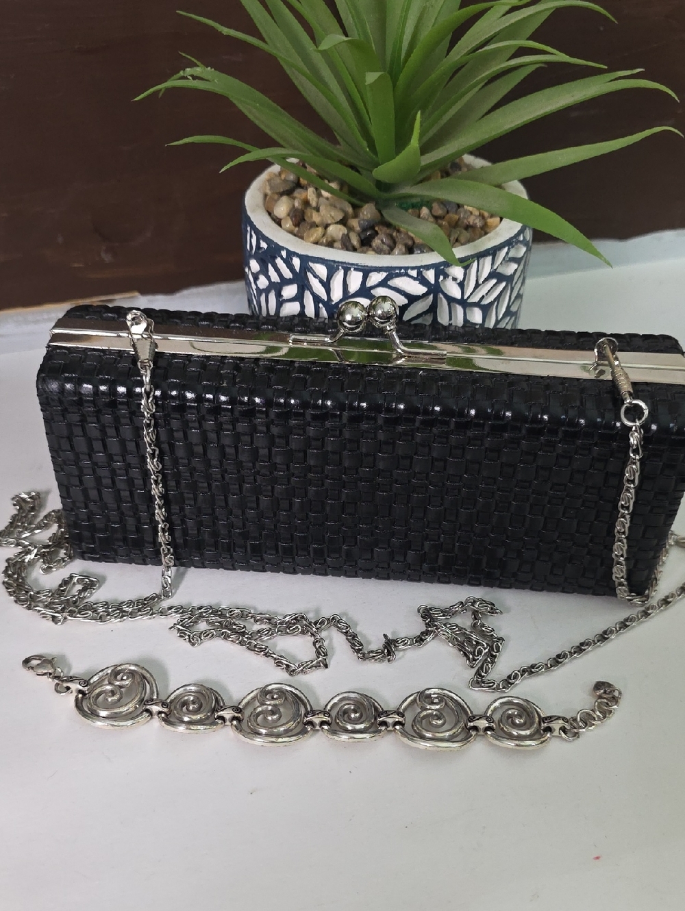 Brighton Silver bracelet & BIjoux Turner kisslock clutch